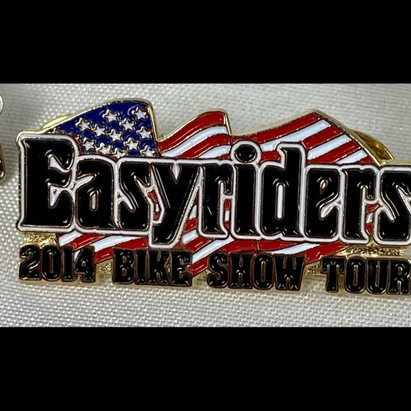 EASYRIDER  Pins  "BIKE SHOW" RIDE HARLEY BIKER VEST HAT PINS 2013 -2016 (4 Pins) - Picture 9 of 11